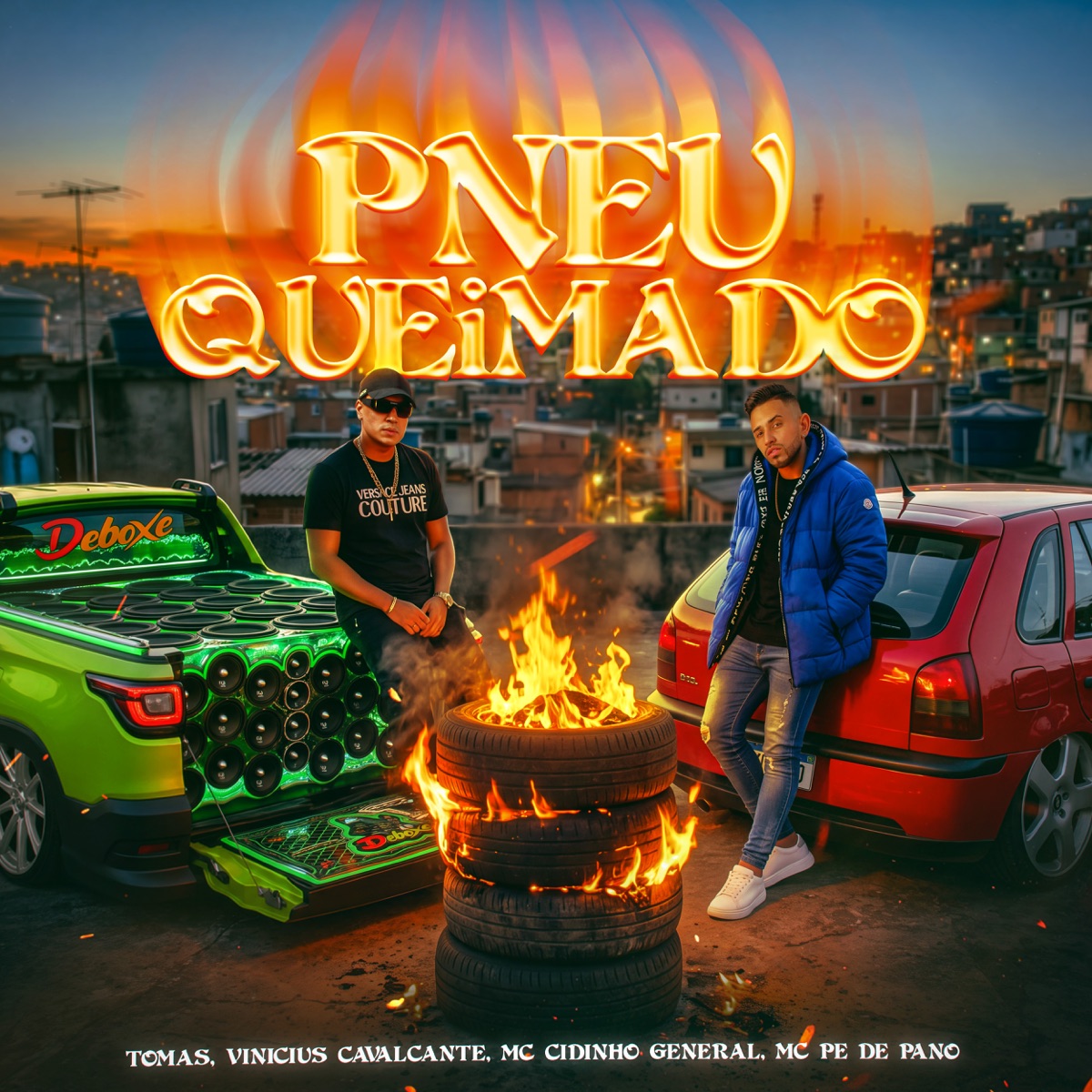 Cheiro de Pneu Queimado - Single by Vinicius Cavalcante, Mc Cidinho General & MC Pe de Pano album cover