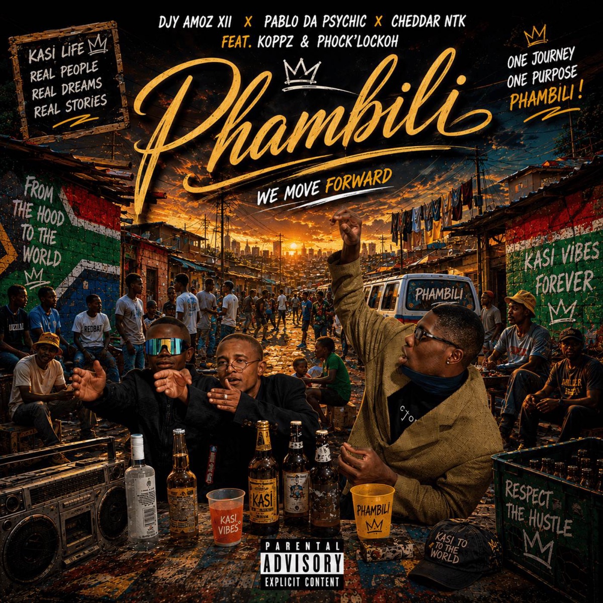 Phambili (feat. Phocoh'lokcoh & Koppz) - Single by Pablo Da Psychic, Cheddar ntk & Djy Amoz XII album cover