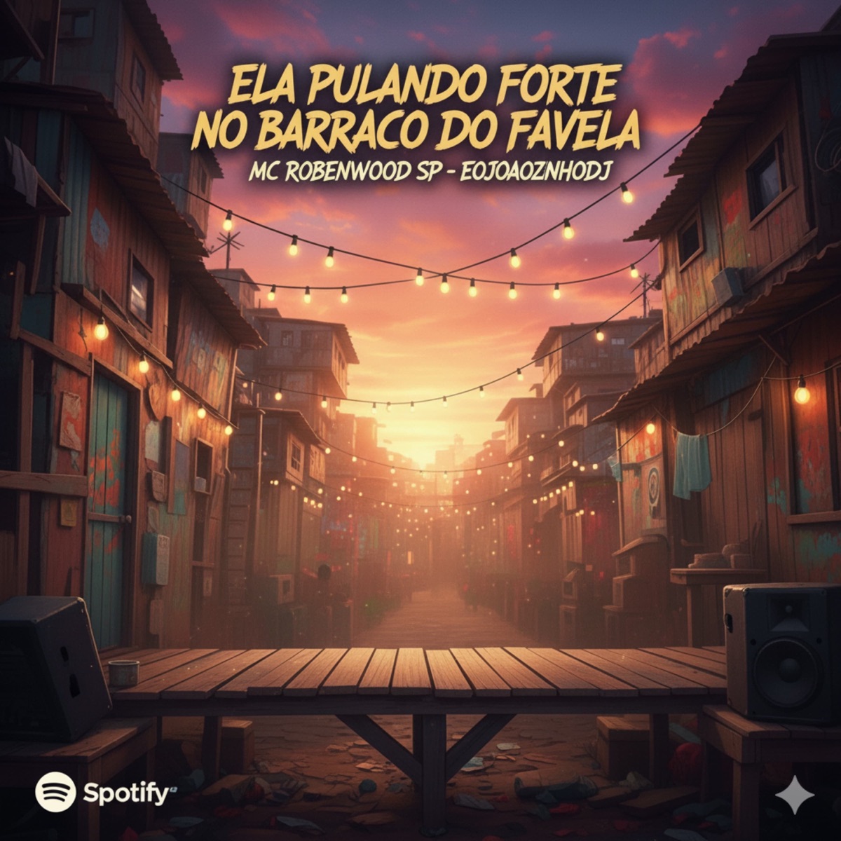Ela Pulando Forte No Barraco Do Favela - Single by Batida by music, Eojoaozinhodj & MC Robenwood SP album cover