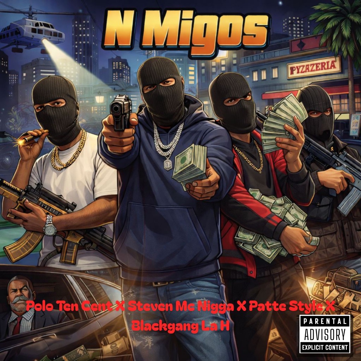 N Migos - Single by Polo Ten cent, Steven MC Nigga, Patte Style & Blackgang La H album cover