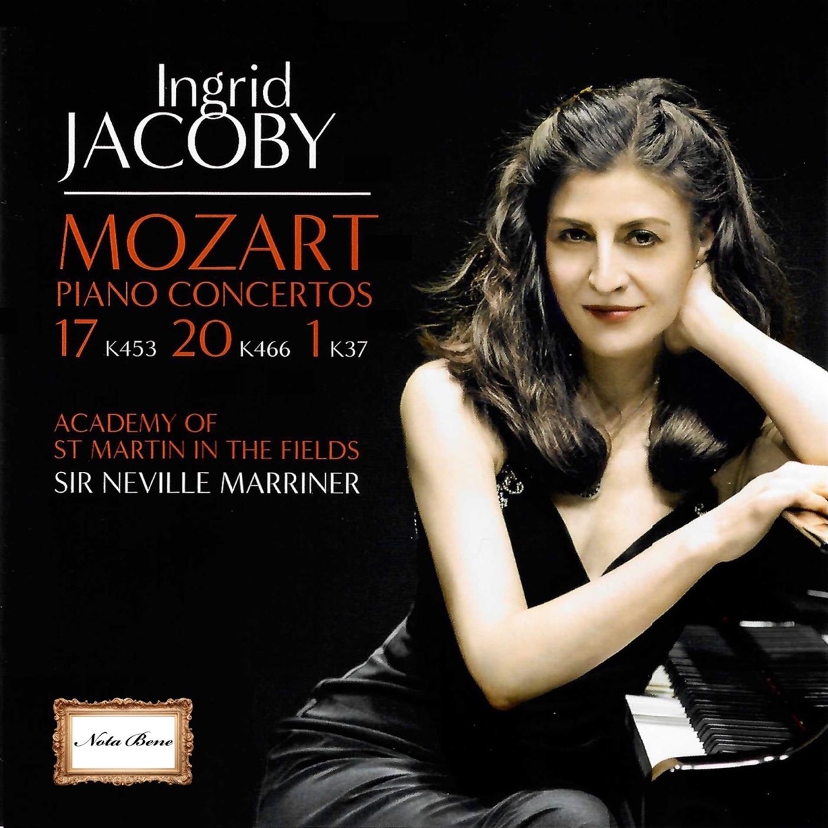 Mozart: Piano Concertos 17, 20 & 1 by Ingrid Jacoby, Sir Neville Marriner & Academy of St Martin in the Fields album cover