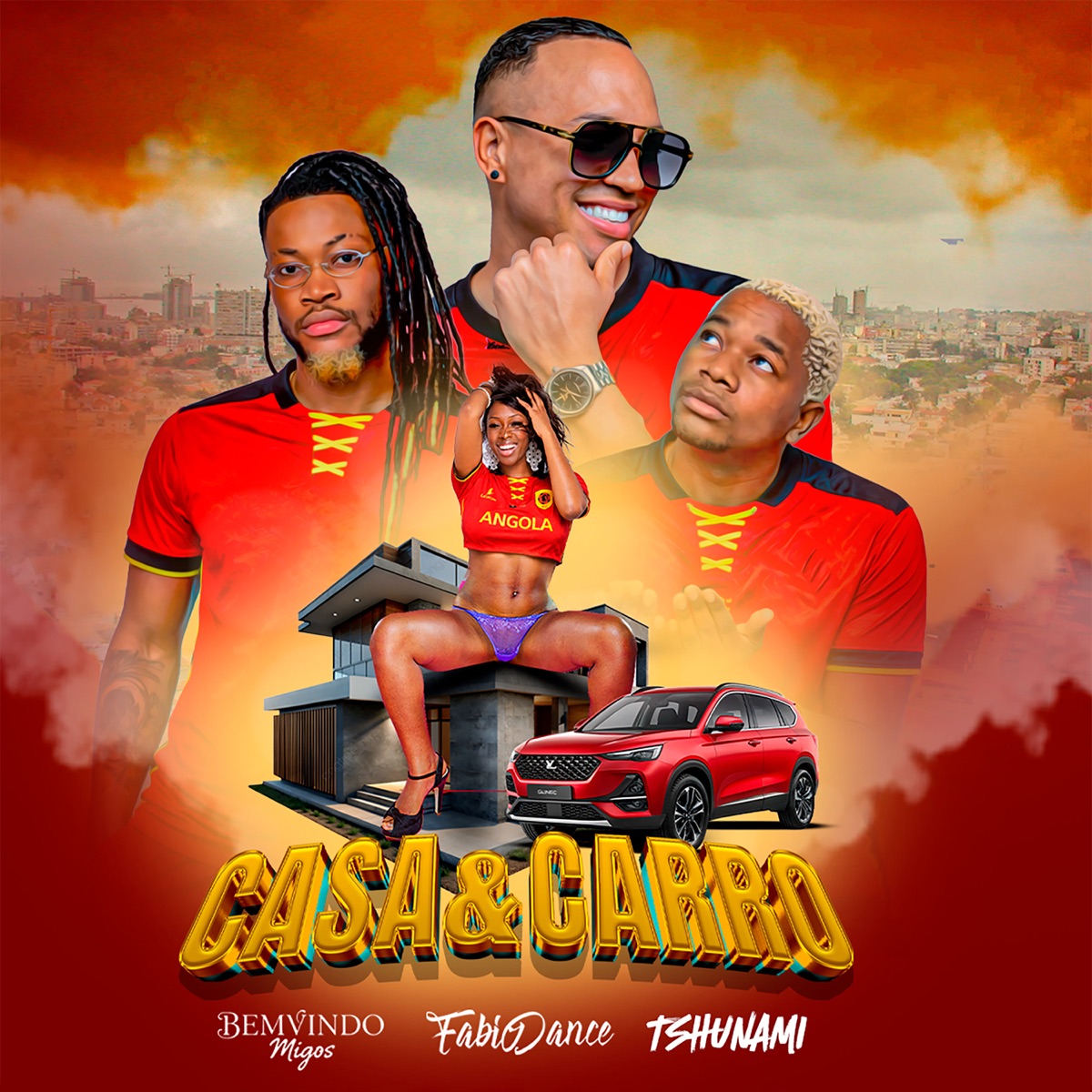 Uma Casa Um Carro - Single by Tshunami, Fabio Dance & Bemvindo Migos album cover