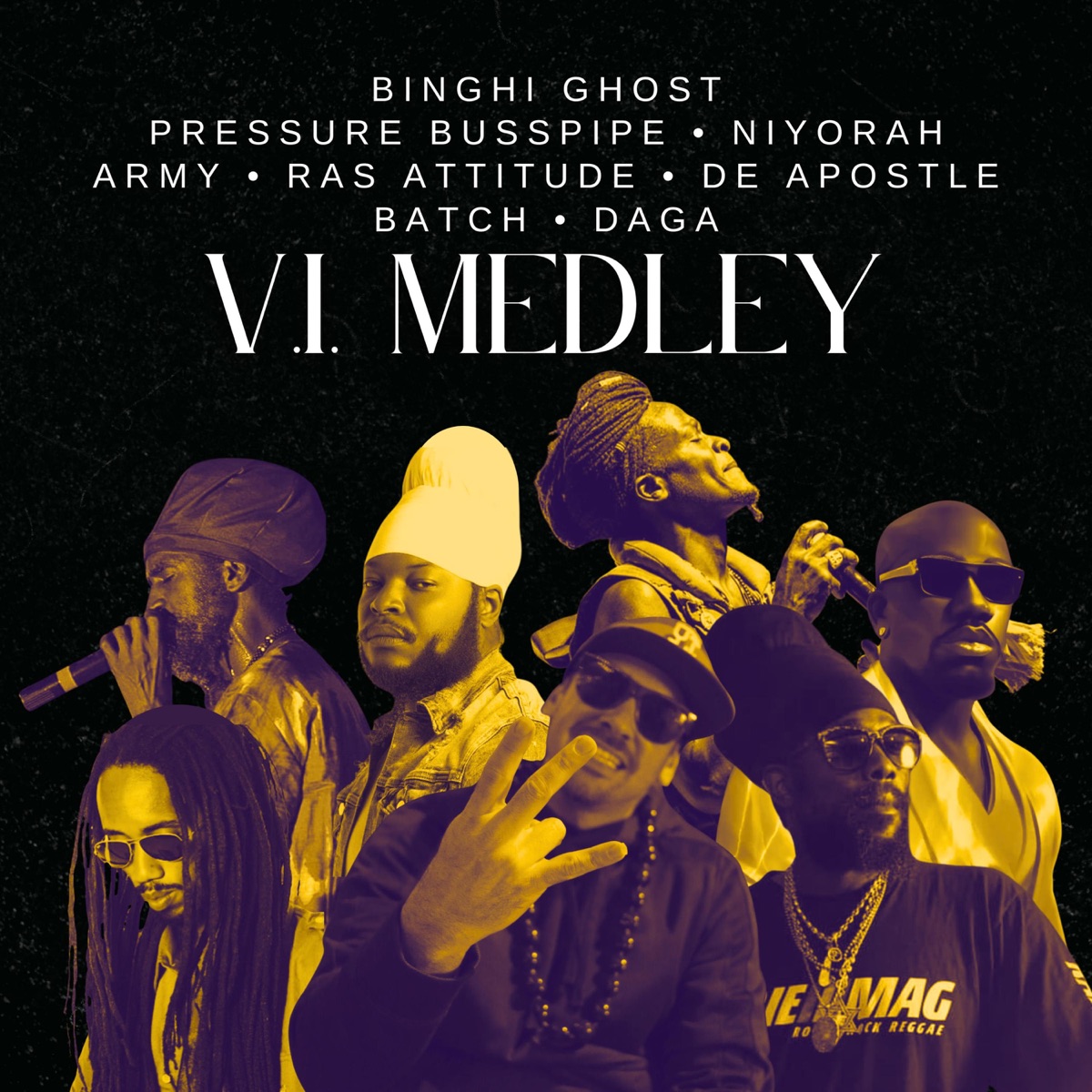 V.I. Medley (feat. Army, Ras Attitude, De Apostle, Batch & DAGA) - Single by Binghi Ghost, Pressure Busspipe & Niyorah album cover