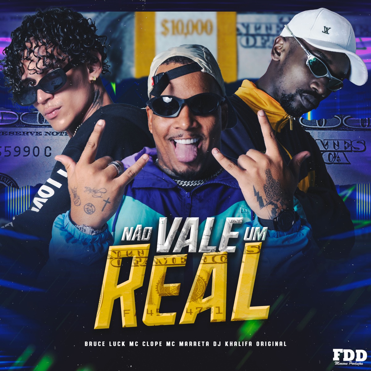 Não Vale um Real (feat. MC Clope) - Single by Dj Khalifa Original, Bruce Luck & MC Marreta album cover