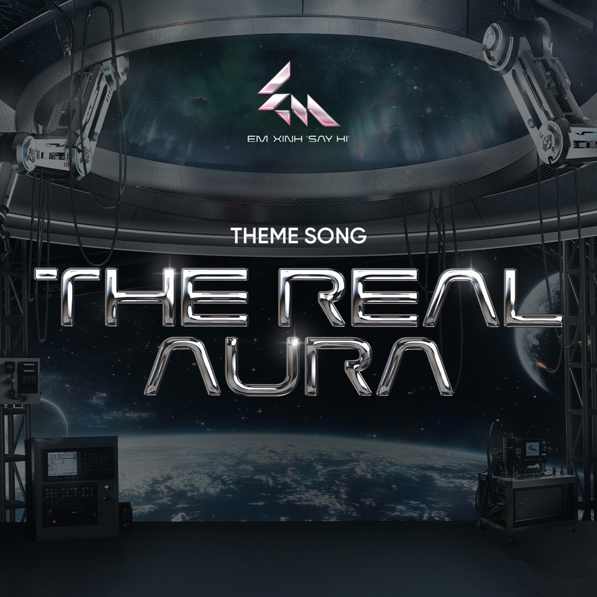 THE REAL AURA - Single by Bích Phương, Saabirose, Ánh Sáng AZA, A1J, LYHAN, Yeolan, Chi Xê, MAIQUINN, Miu Lê, Phương Ly, EM XINH "SAY HI", Liu Grace, Tien Tien, Bảo Anh, Phương Mỹ Chi, Juky San, Orange, LyLy, 52Hz, Lâm Bảo Anh, Lâm Bảo Ngọc, Vũ Thảo My, Hoàng Duyên, Châu Bùi, Quỳnh Anh Shyn, Pháo, LAMOON, Ngô Lan Hương, Muộii, Mỹ Mỹ, Han Sara & DANMY album cover