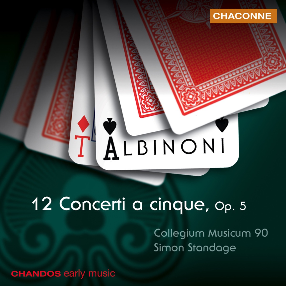 Albinoni: 12 Concerti a Cinque, Op. 5 by Tomaso Albinoni, Collegium Musicum 90 & Simon Standage album cover