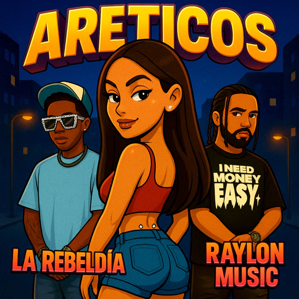 Areticos - Single by La Rebeldia & Raylon Music album cover