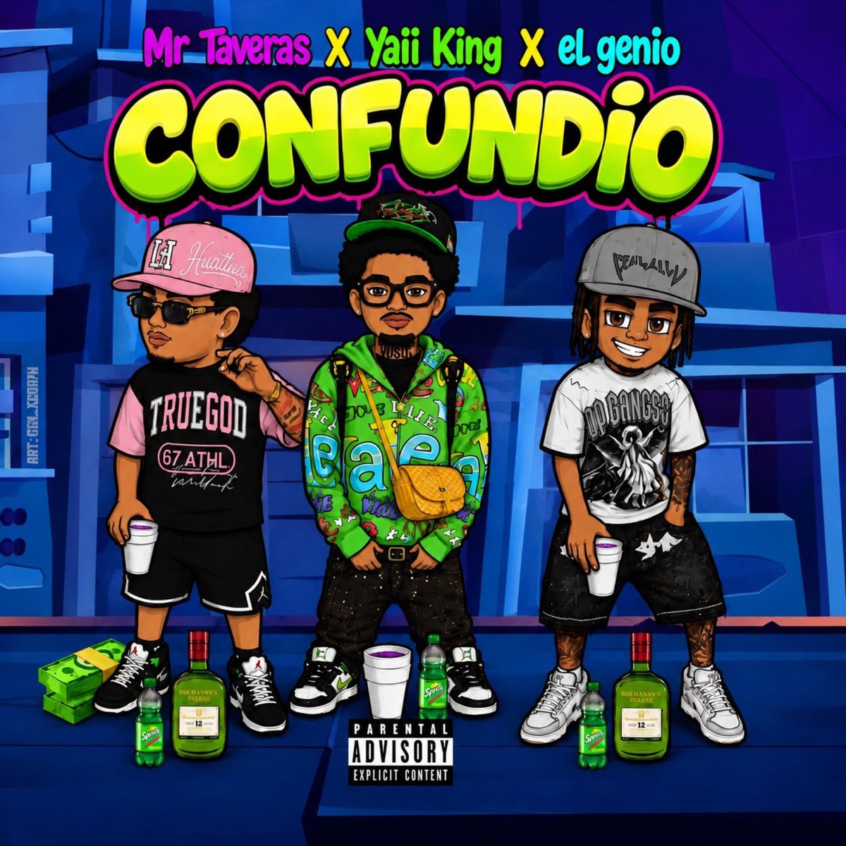 Confundio - Single by Mr Taveras, Yaii King, El Genio & Farola Produciendo album cover