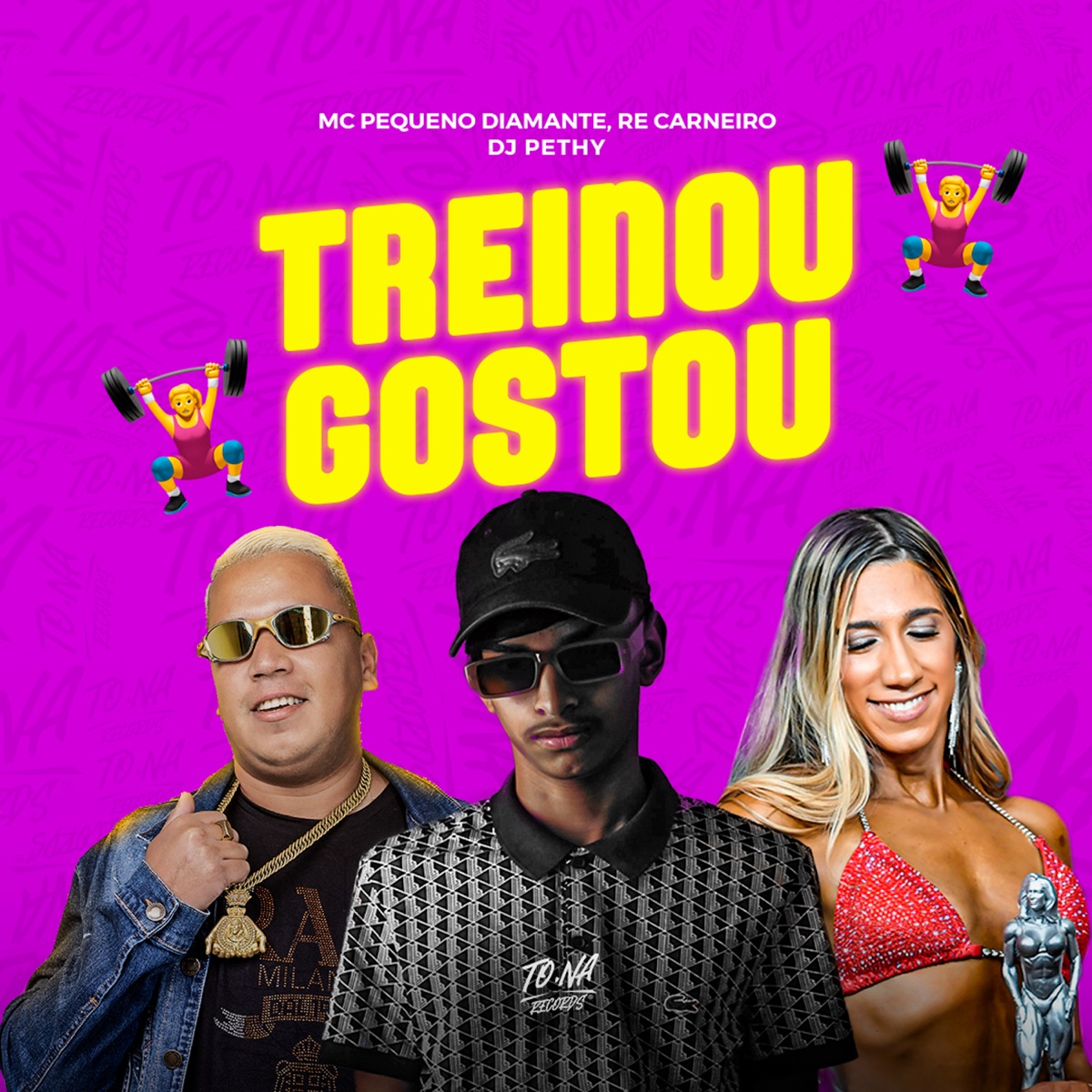 Treinou Gostou - Single by DJ PETHY, MC Pequeno Diamante & Re Carneiro album cover