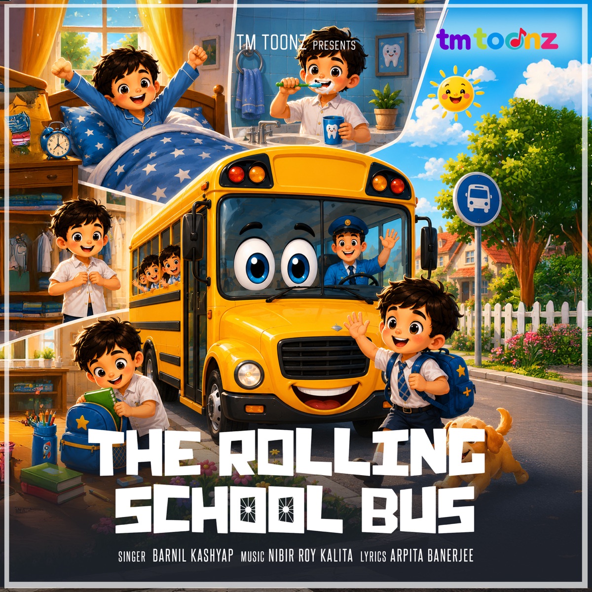 The Rolling School Bus - Single by Barnil Kashyap, Arpita Banerjee & Nibir Roy Kalita album cover