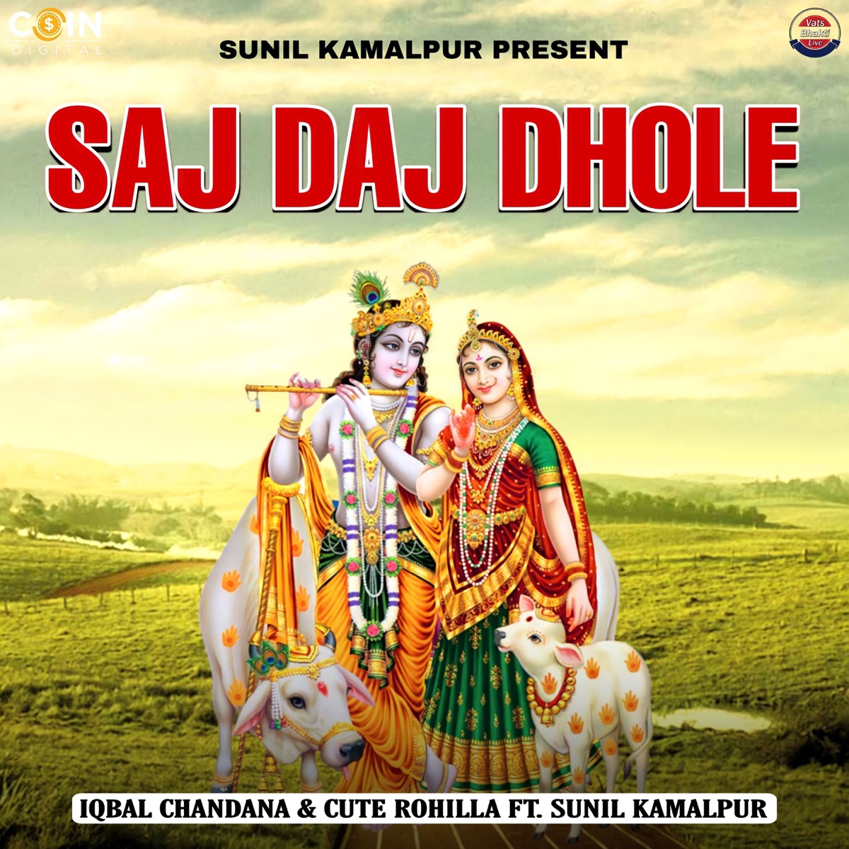 Saj Daj Dhole (feat. Sunil Kamalpur) - Single by Iqbal Chandana & Cute Rohilla album cover