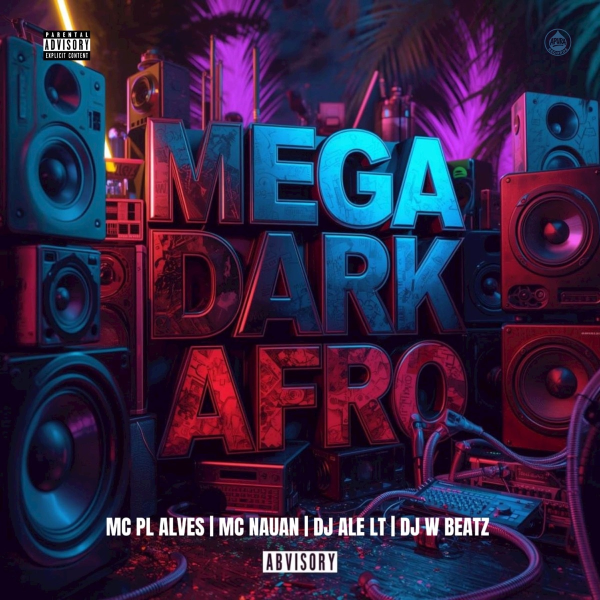 MEGA DARK AFRO - Single by Dj W-Beatz, mc pl alves, Mc Nauan & DJ Ale LT album cover