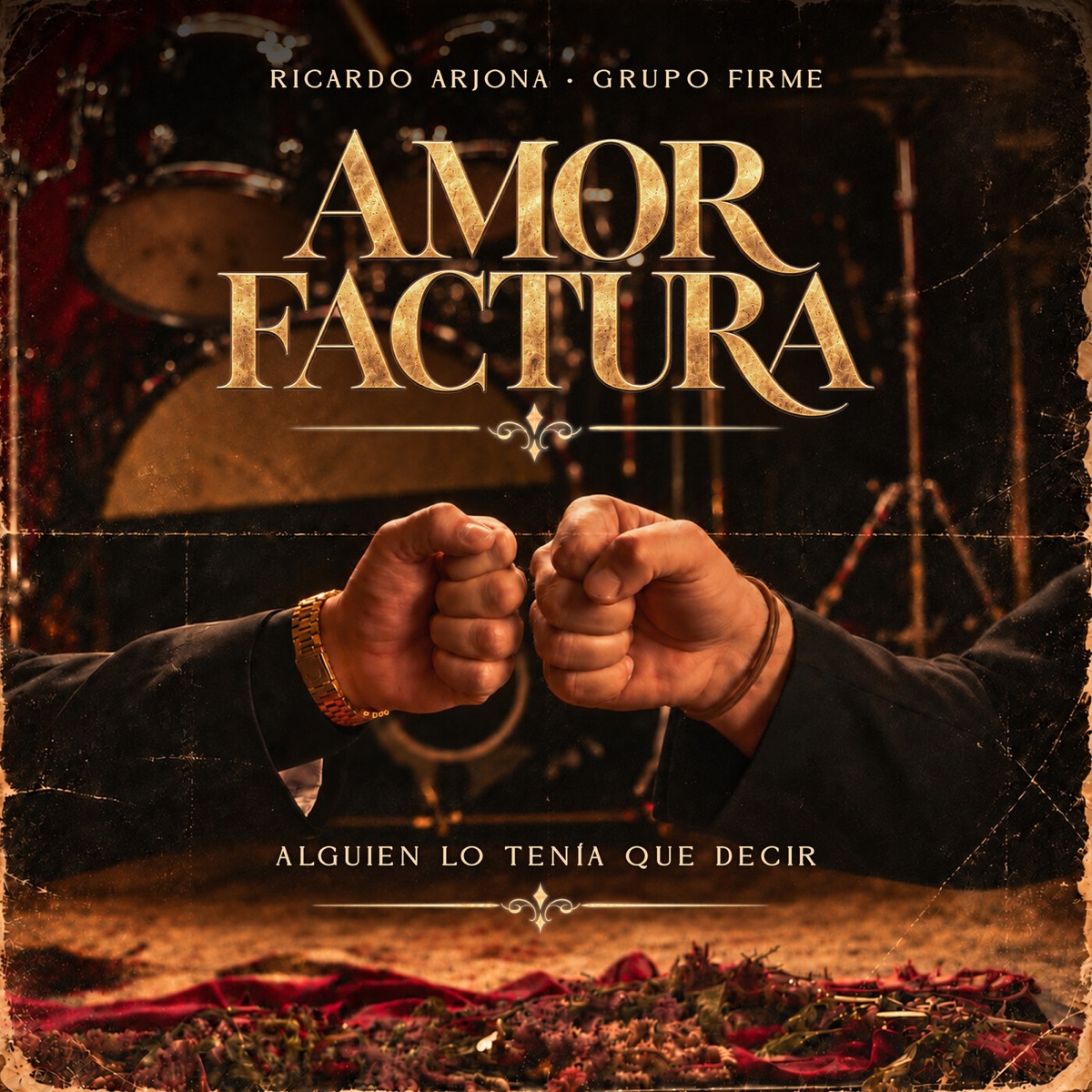 Amor Factura - Single by Ricardo Arjona & Grupo Firme album cover