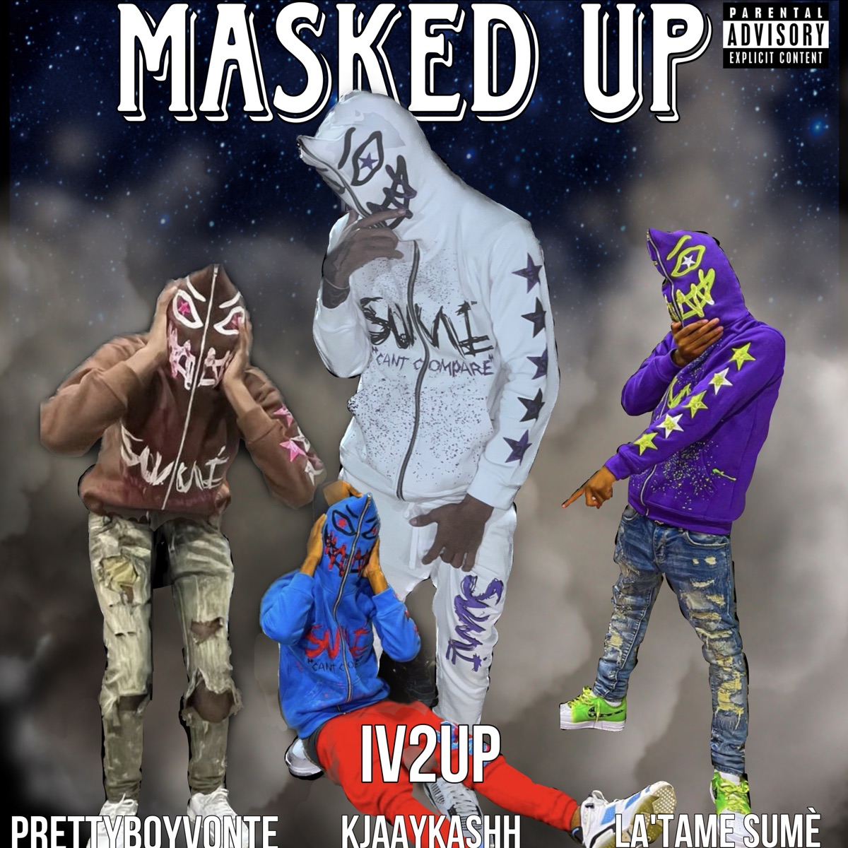 Masked Up (feat. PrettyBoyVonte, Latame Sumé & KJAAYKASHH) - Single by IV 2UP album cover