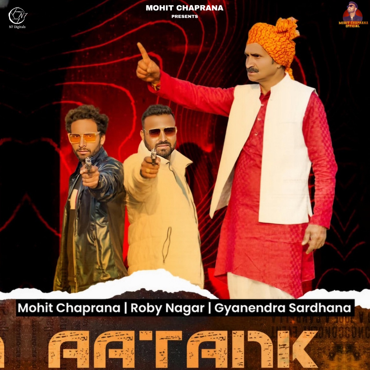 Aatank - Single by Mohit Chaprana, Roby Nagar & Gyanendra Sardhana album cover