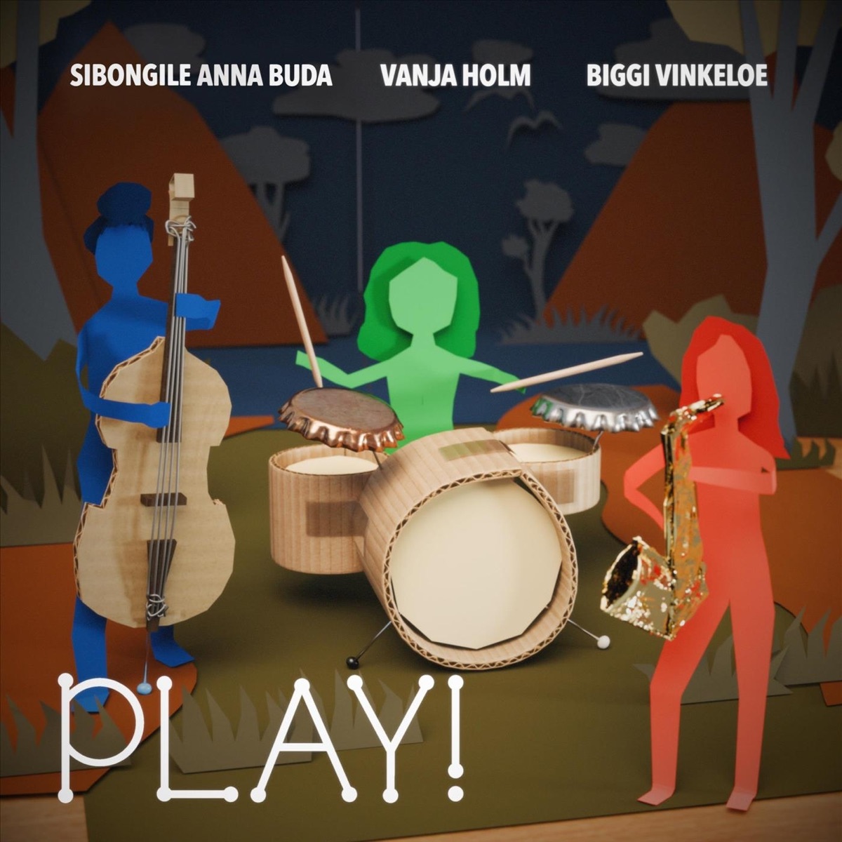 Play! - EP by Vanja Holm, Biggi Vinkeloe & Sibongile Anna Buda album cover