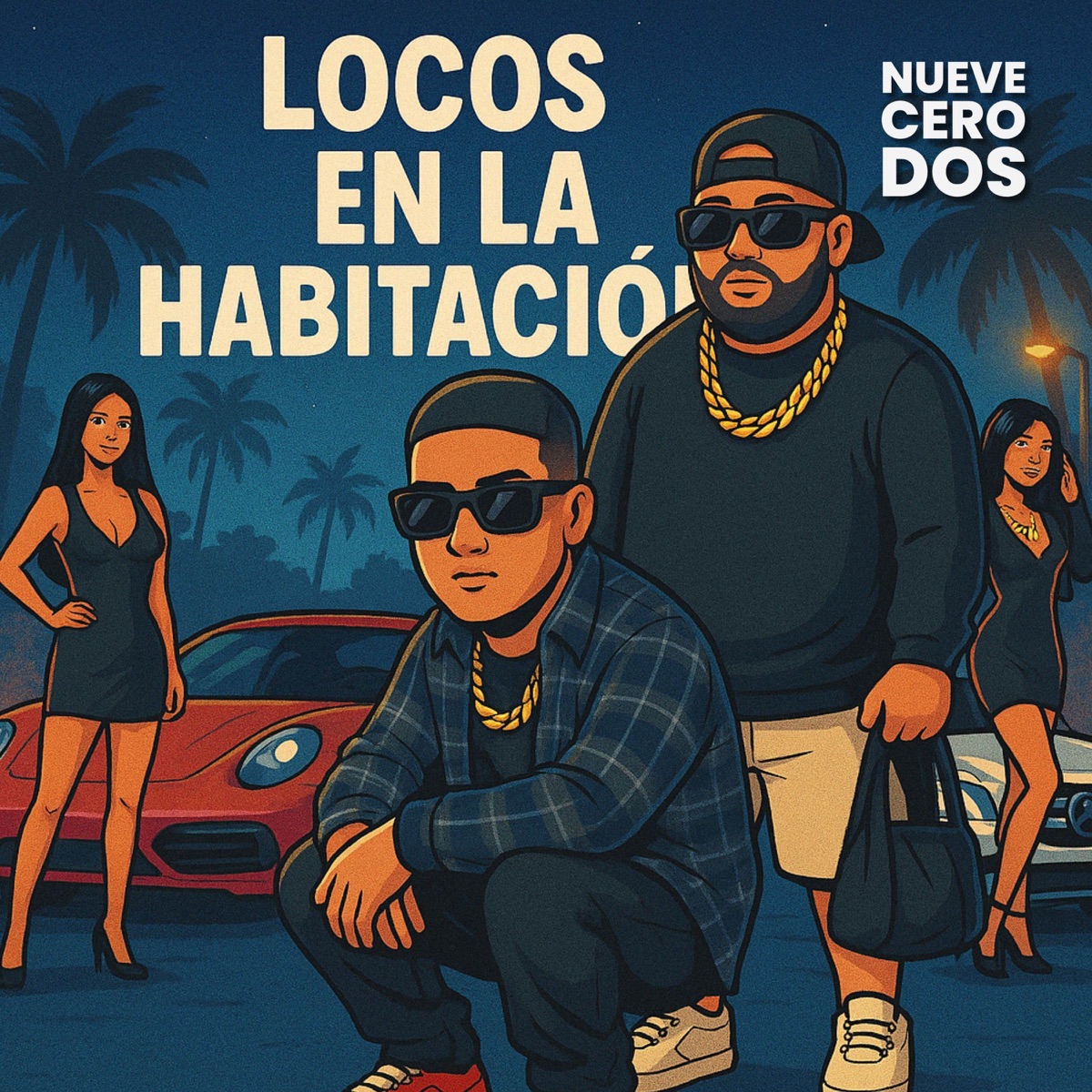 Locos En La Habitación - Single by NueveCeroDos & Shortegram album cover