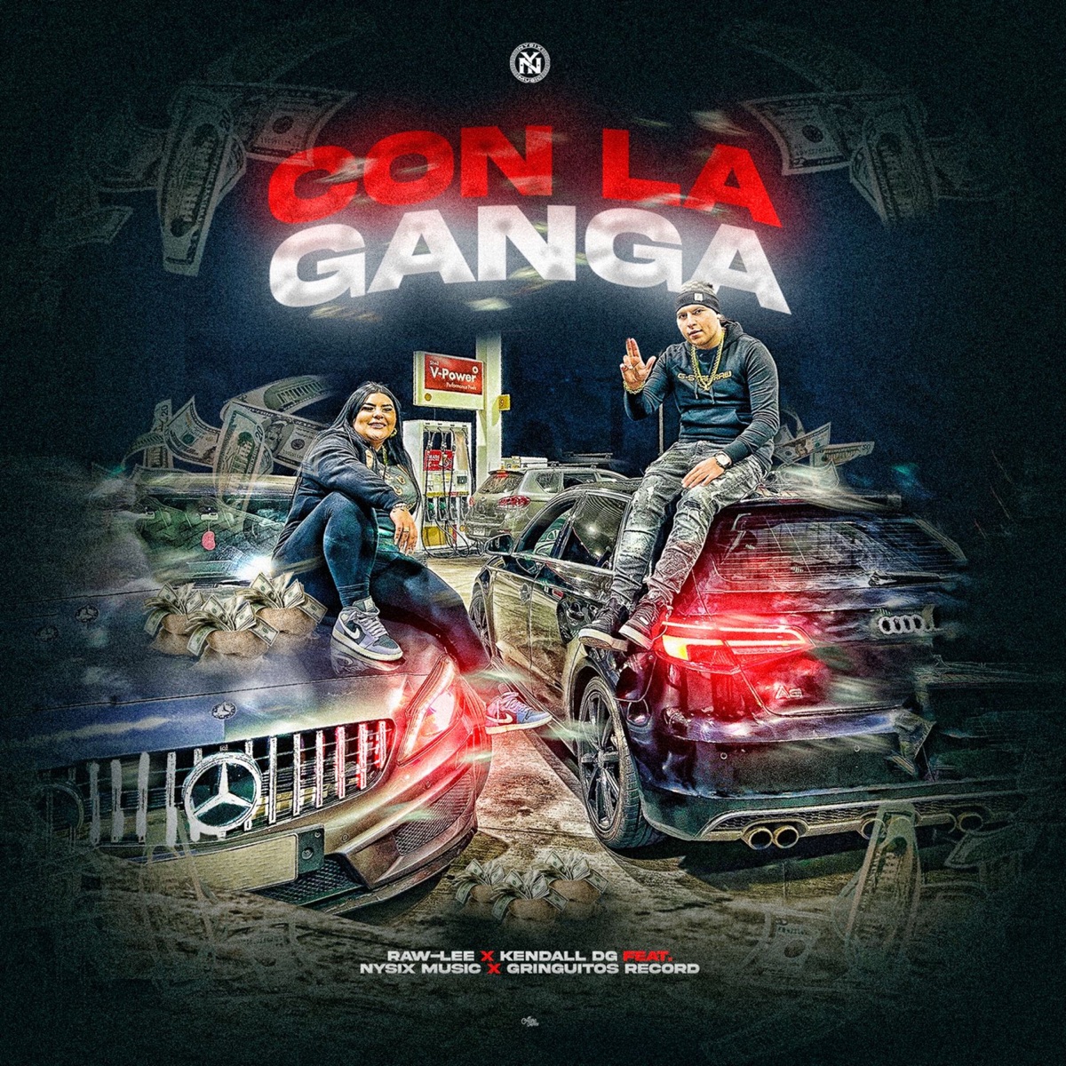 Con La Ganga (feat. Gringuitos Records) - Single by Raw-Lee, Kendall DG & Nysix Music album cover