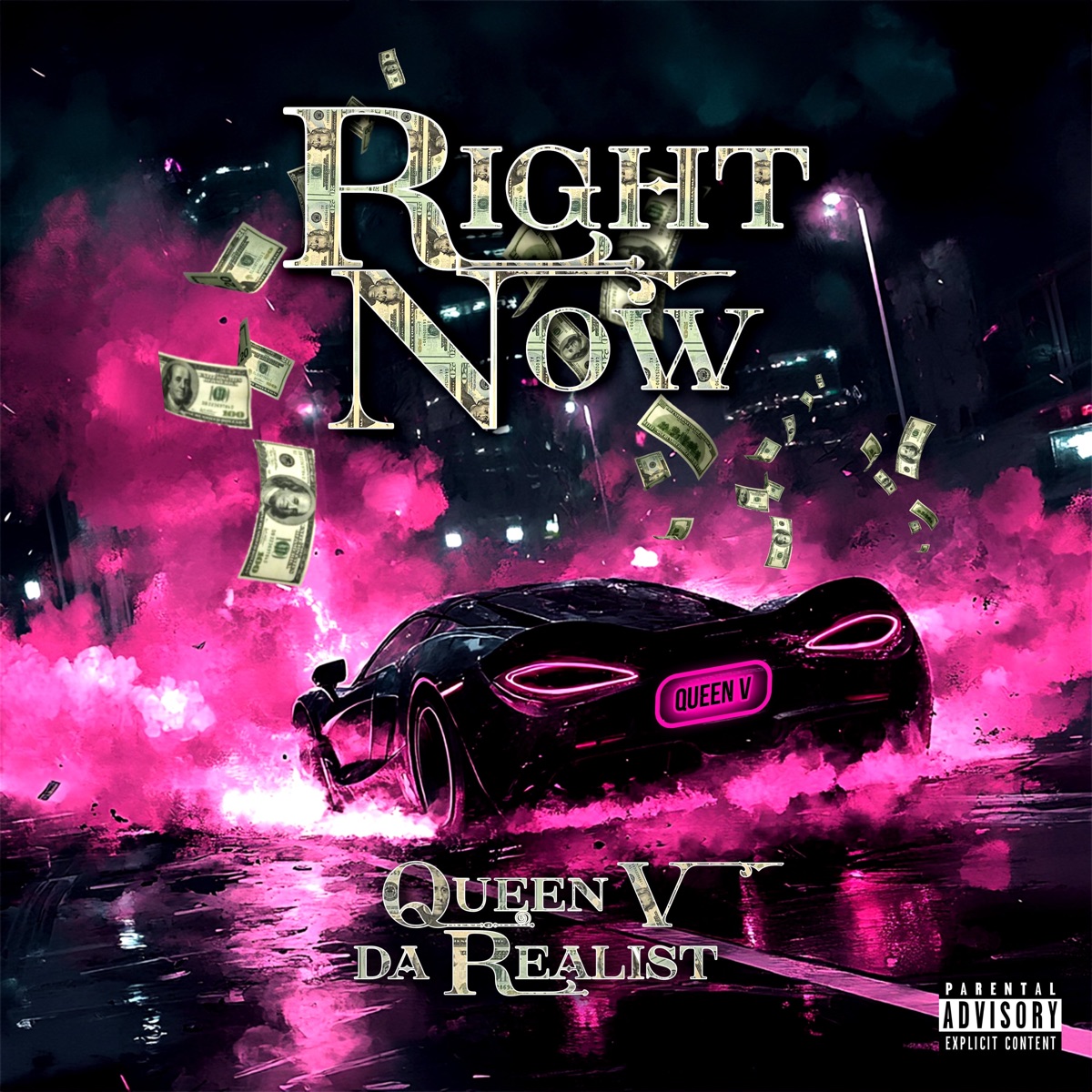 Right Now - Single by Queen V the Realist album cover