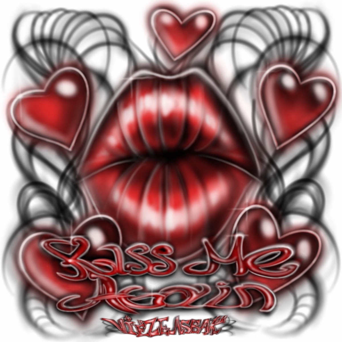 KISS ME AGAIN - Single by Vieze Asbak album cover