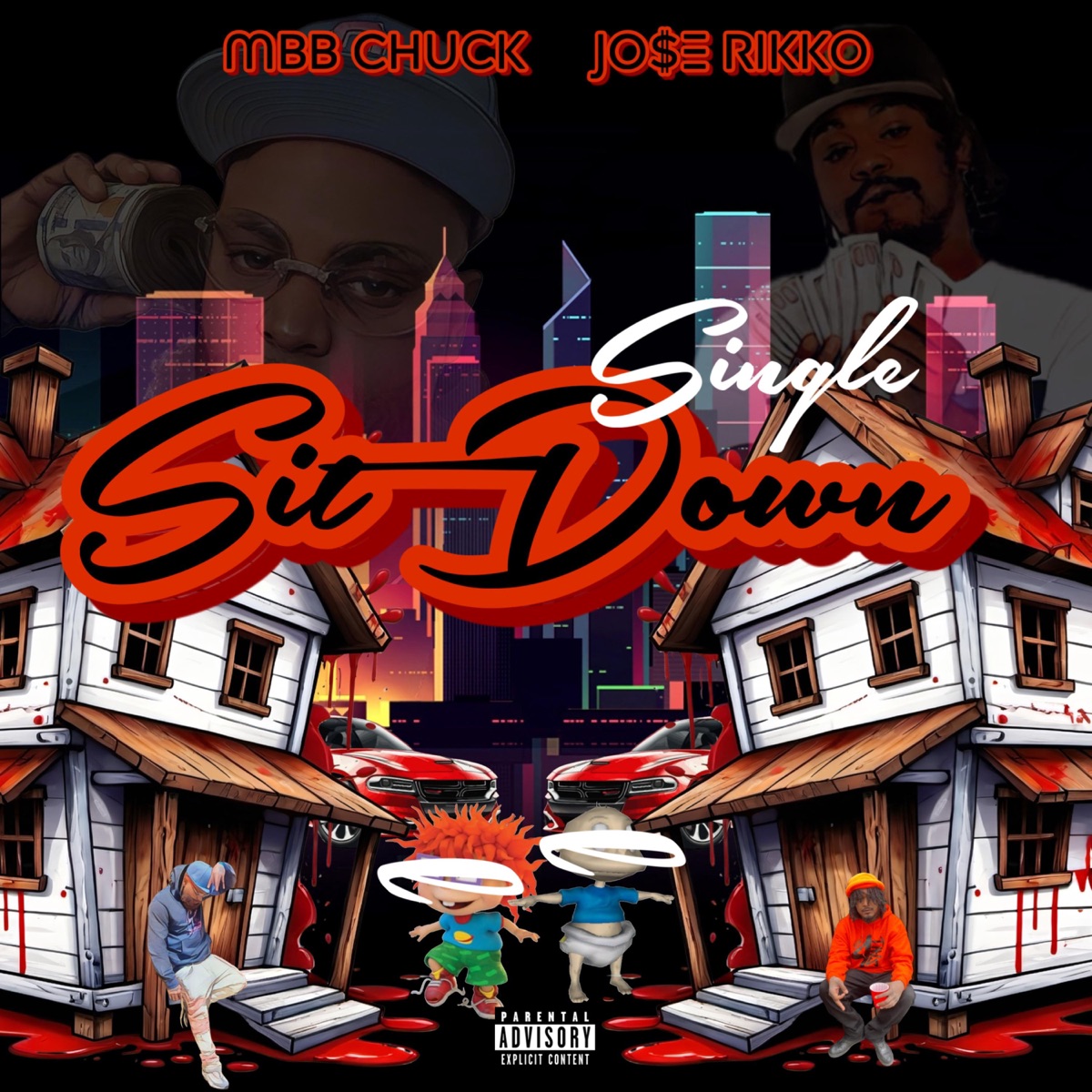Sit Down - Single by Chuckiii Red & JO$E RIKKO album cover