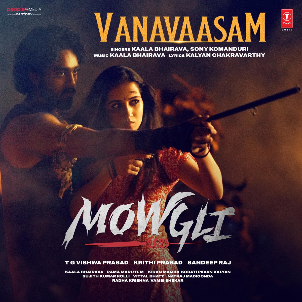 Vanavaasam (From "Mowgli 2025") - Single by Kaala Bhairava, Sony Komanduri & Kalyan Chakravarthy album cover