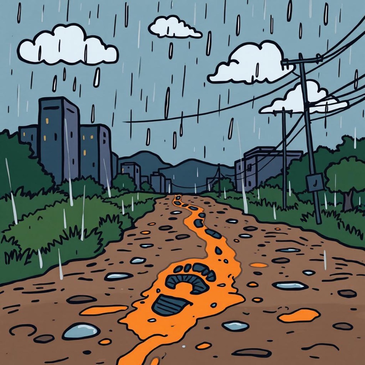 Rainy Footprints by lofi grapez album cover
