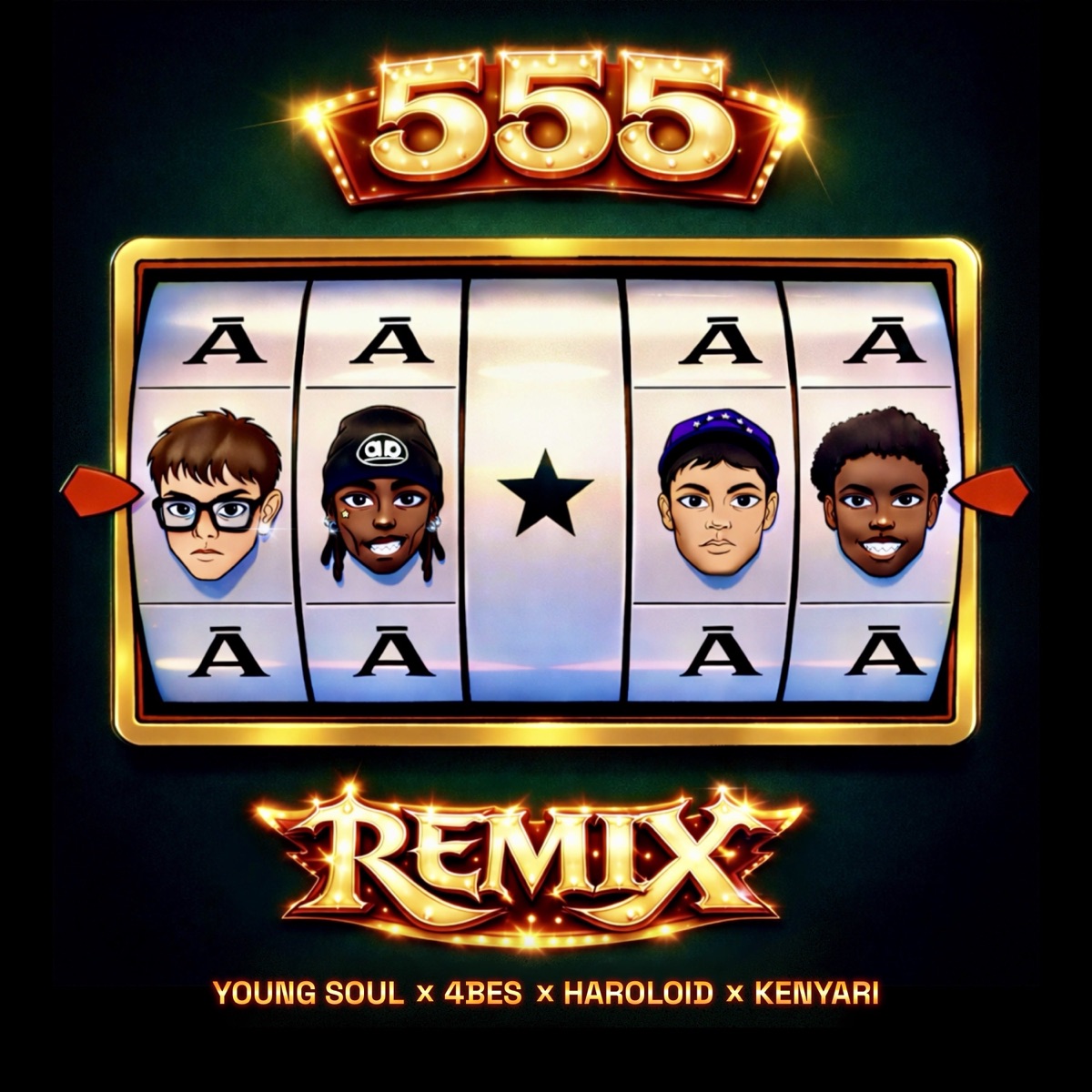 555 (feat. 4bes, Haroloid & Kenyari) [Remix] - Single by Young Soul album cover