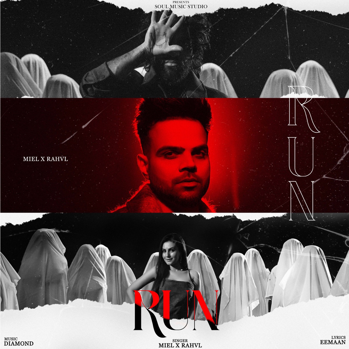 RUN - Single by Miel & Rahvl album cover