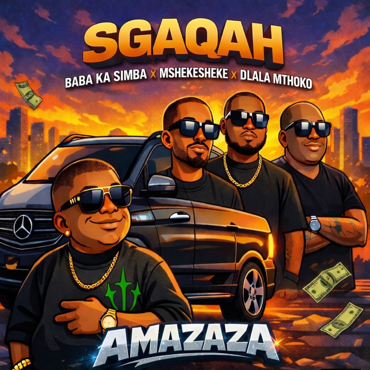 Amazaza (feat. Mshekesheke & Baba Ka Simba) - Single by sgaqah album cover