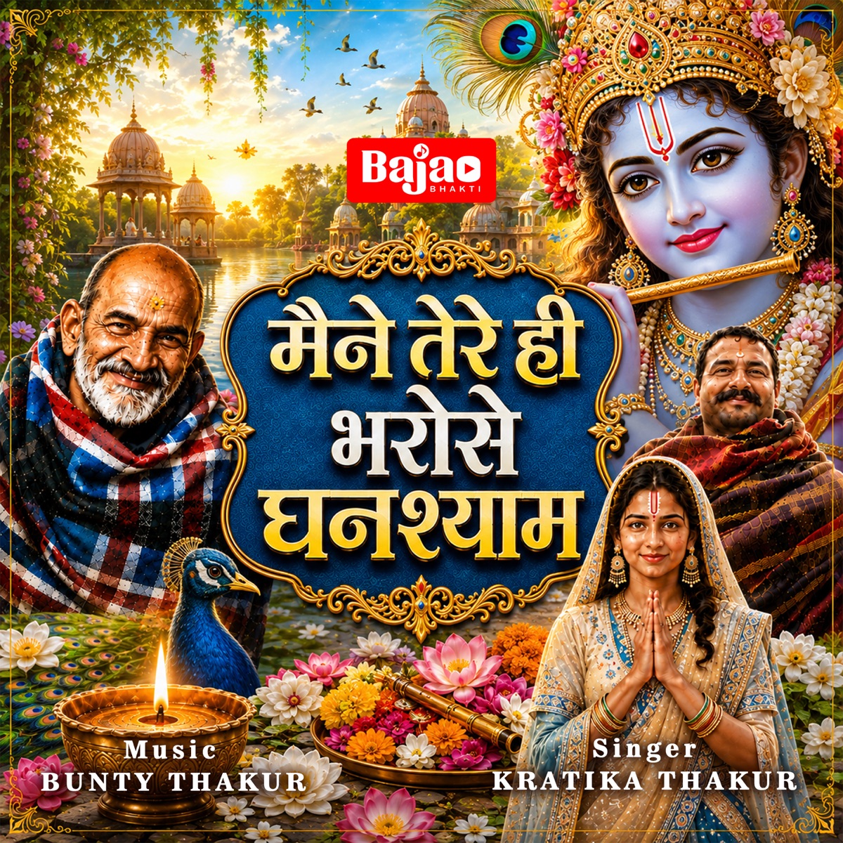Maine Tere Hi Bharose Ghanshyam (Female Version - 1) - Single by Kratika Thakur & Bunty Thakur album cover