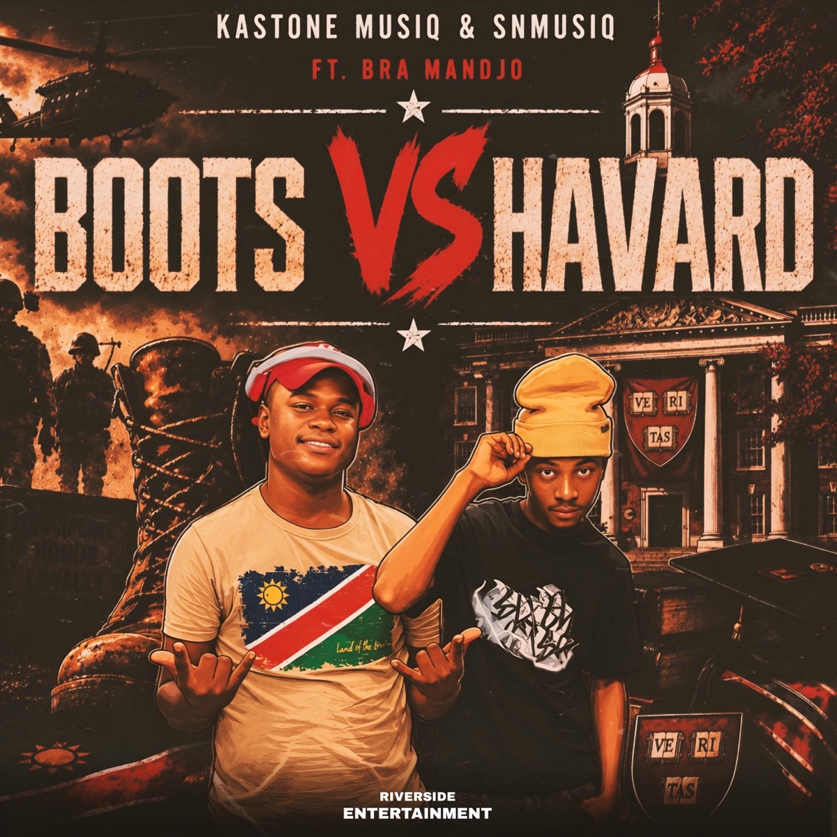Boots vs Harvard (feat. Bra Mandjo) - Single by Kastone MusiQ & SN MusiQ album cover