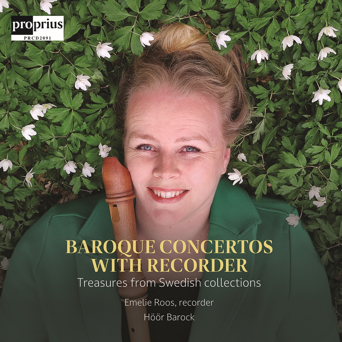 Baroque Concertos with Recorder - Treasures from Swedish Collections by Höör Barock & Emelie Roos album cover