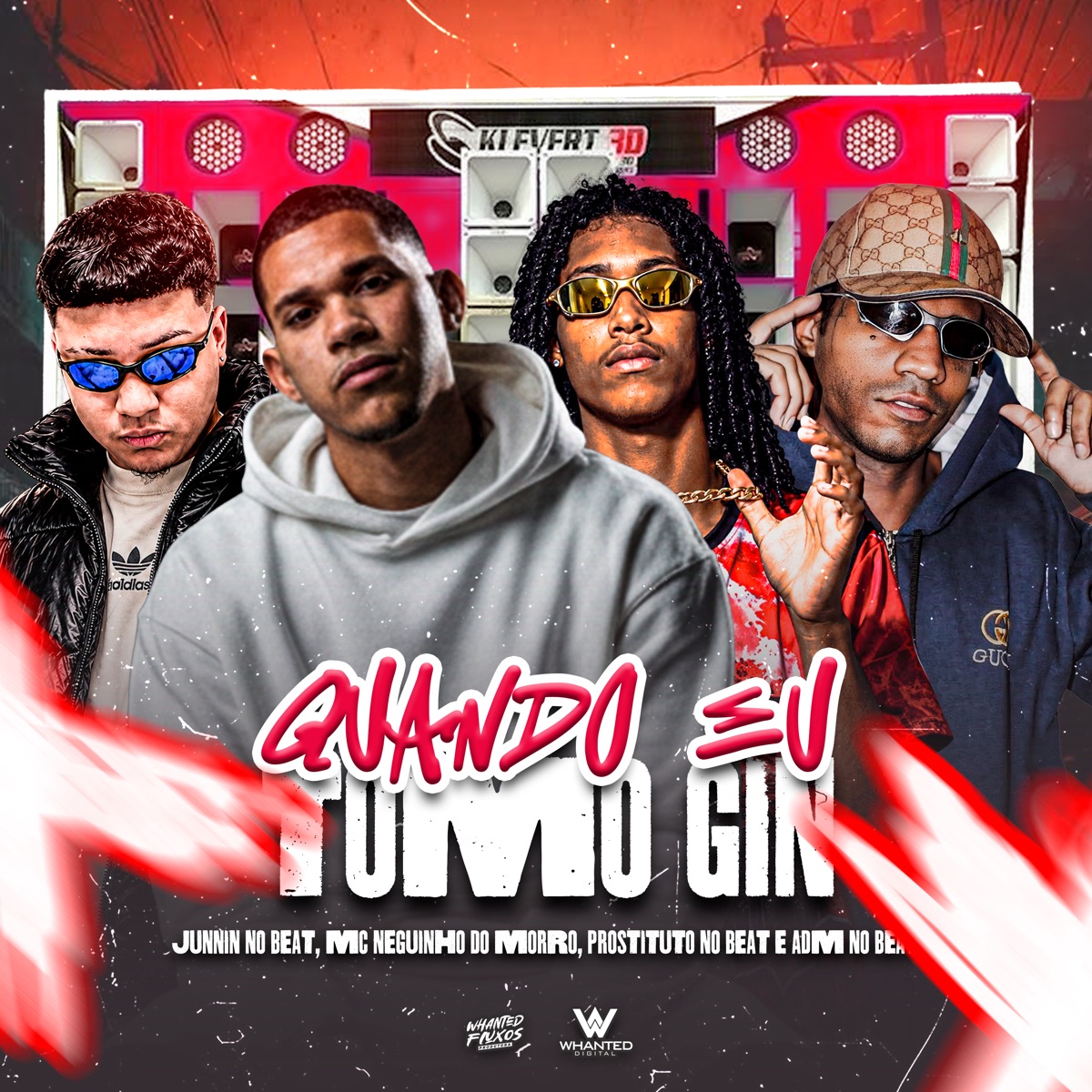 Quando eu Tomo Gin - Single by Junnin No Beat, Adm No Beat, Mc Neguinho do Morro & Prostituto No Beat album cover