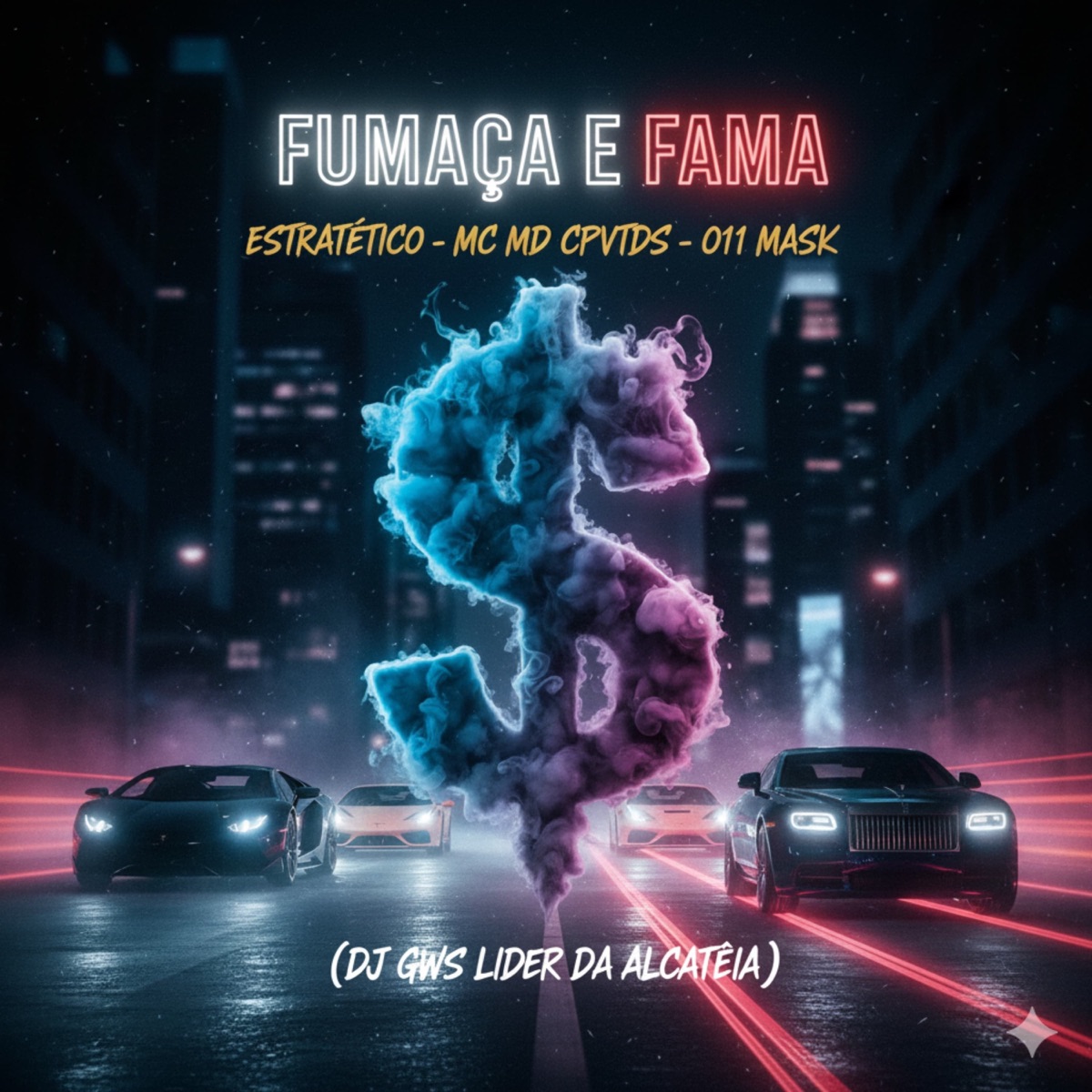 Fumaça e Fama (feat. DJ GWS LIDER DA ALCATÉIA) - Single by Batida by music, Estrategico, 011 mask & MC MD CPV album cover