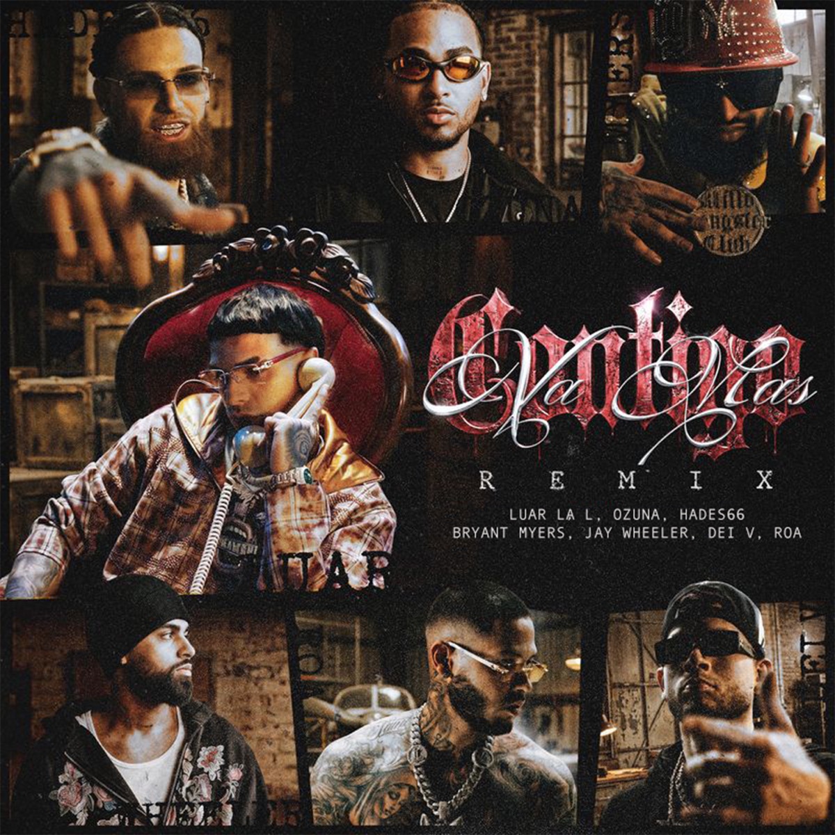 Contigo Na Más - Remix (feat. Ozuna, Hades66, Jay Wheeler) - Single by Luar La L, Dei V, Bryant Myers & ROA album cover
