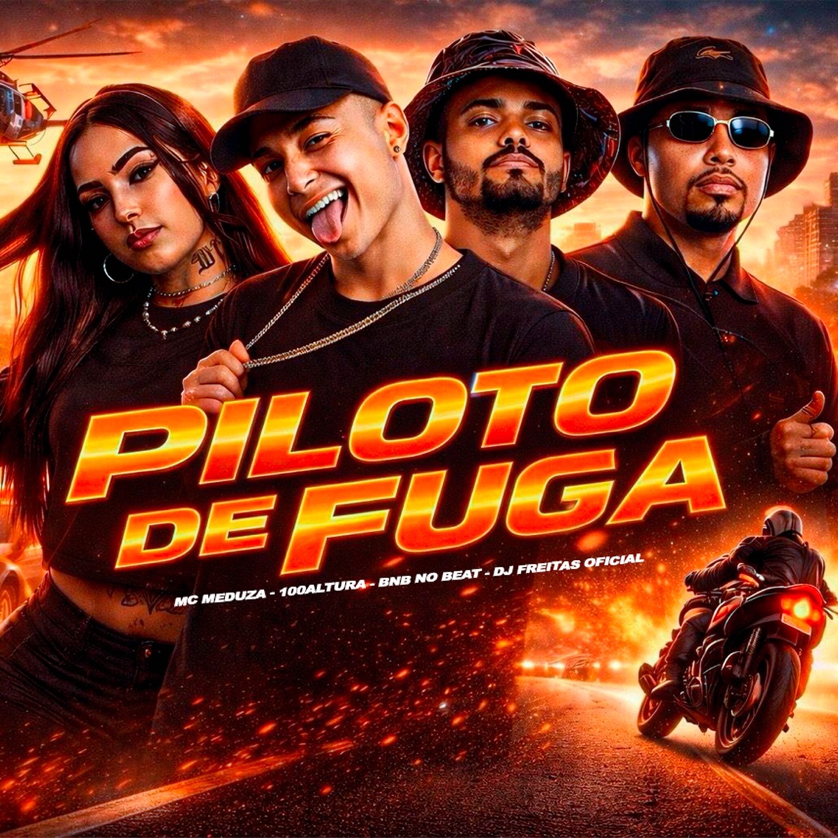 PILOTO DE FUGA - Single by 100Altura, BNB No Beat, Dj Freitas Oficial & MC MEDUZA album cover