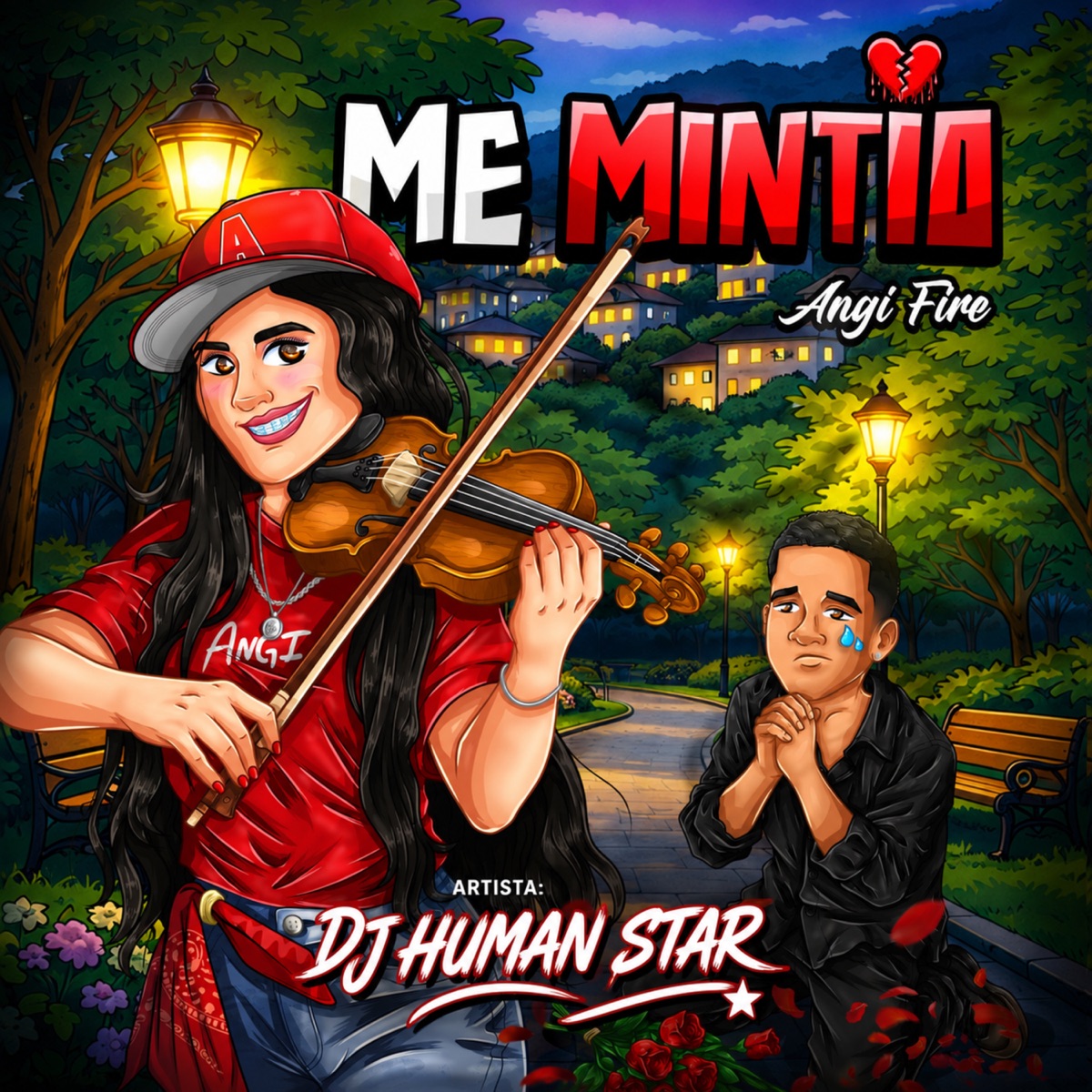 Me Mintio - Single by Angi Fire & Dj Human Star album cover
