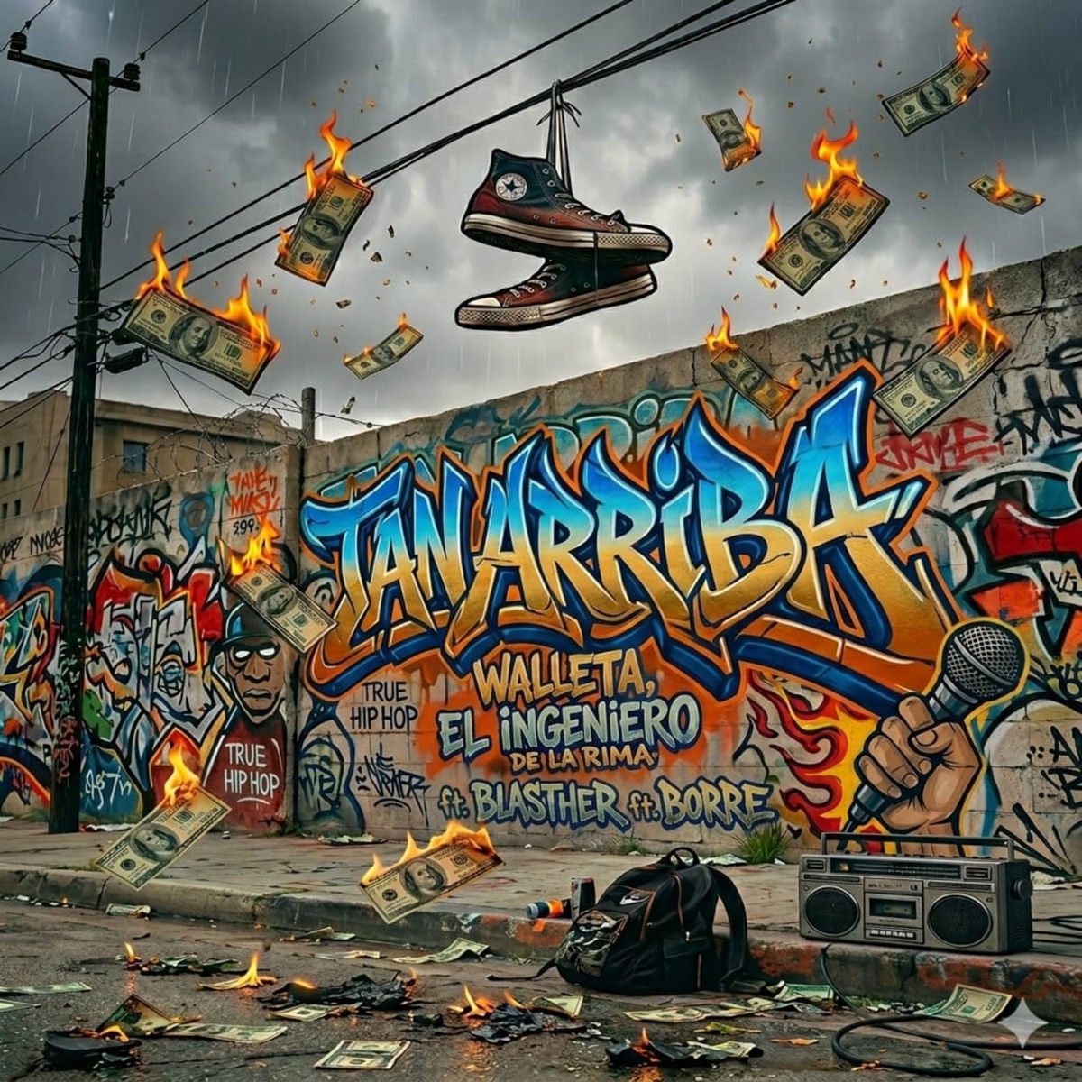 Tan Arriba (feat. Blasther & Borre) - Single by Walleta el Ingeniero de la rima album cover
