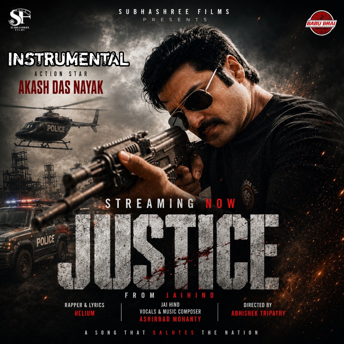 Justice from Jai Hind Instrumental - Single by Babu Bhai Production & Ashirbad Mohanty album cover