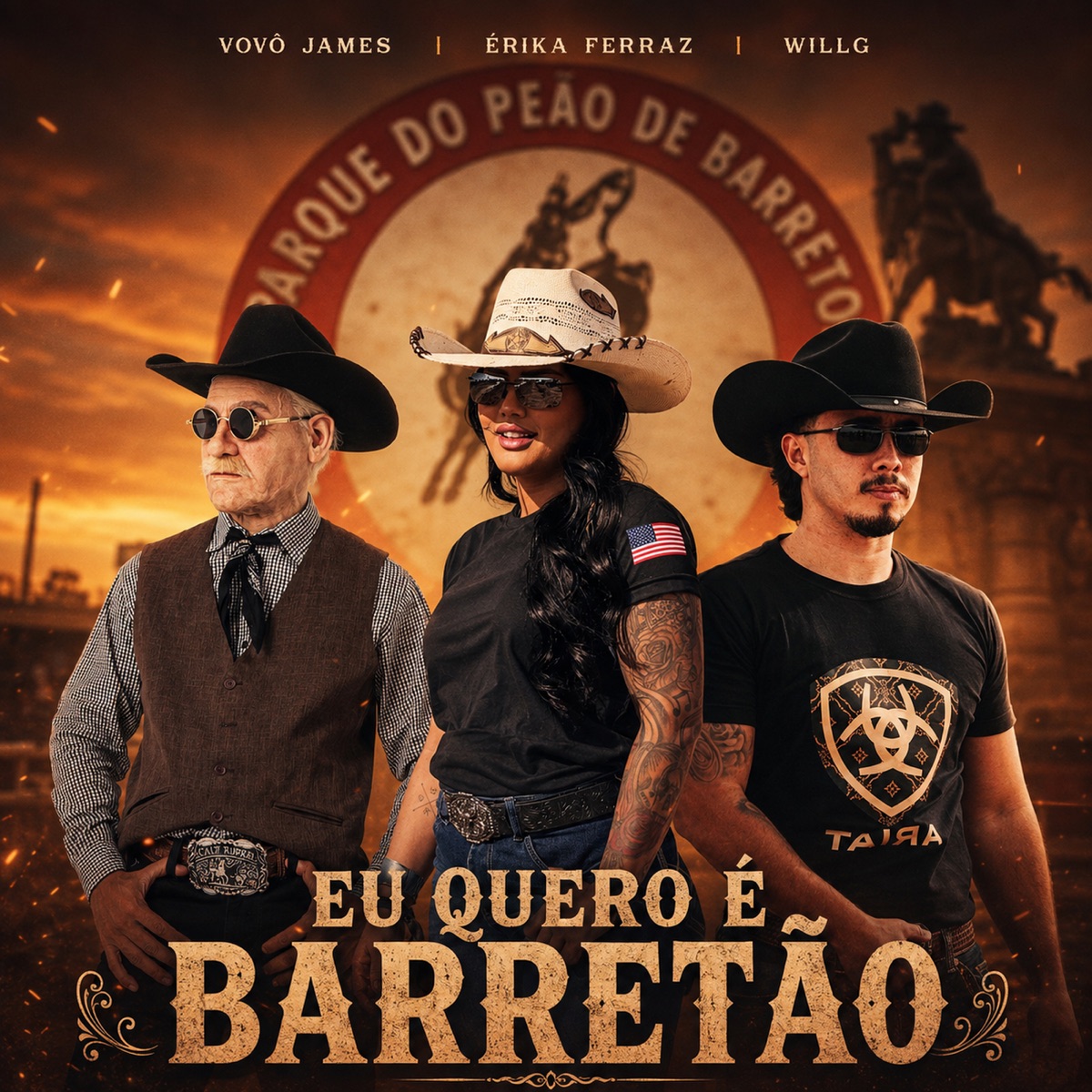 EU QUERO É BARRETÃO - Single by Erika Ferraz, Vovô James & MC Will.G album cover