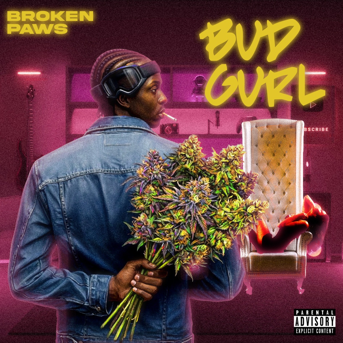 BUD GURL (feat. Chino) - Single by BROKEN PAWS album cover