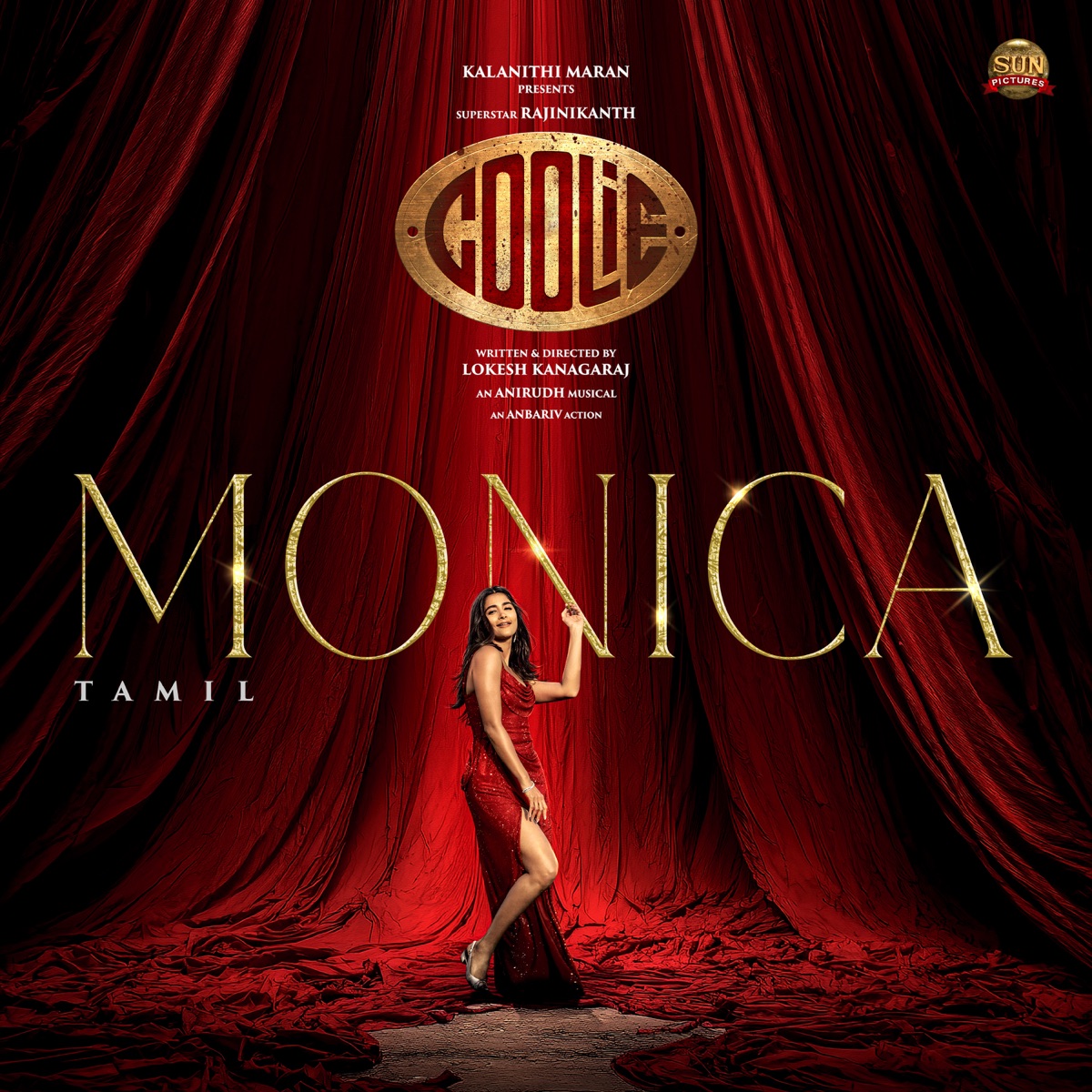 Monica (From "Coolie") (Tamil) - Single by Anirudh Ravichander, Sublahshini, Asal Kolaar & Vishnu Edavan album cover