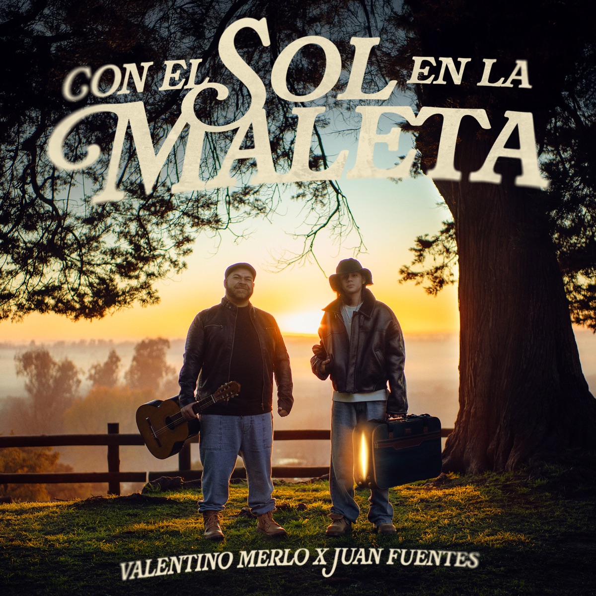 Con El Sol En La Maleta - Single by Valentino Merlo & Juan Fuentes album cover