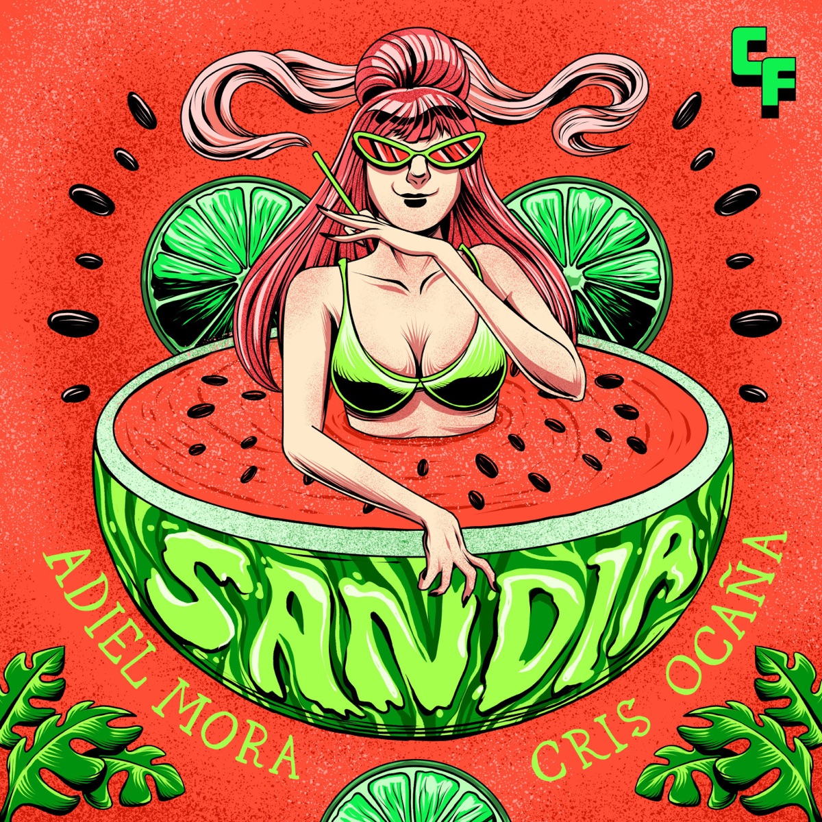 Sandia - Single by Adiel Mora & Cris Ocana album cover