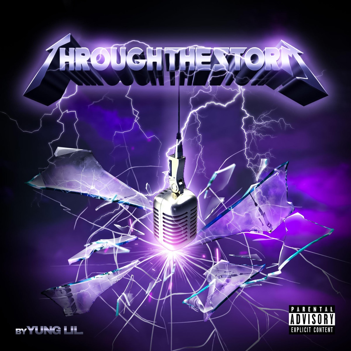 Through The Storm by Yung Lil album cover
