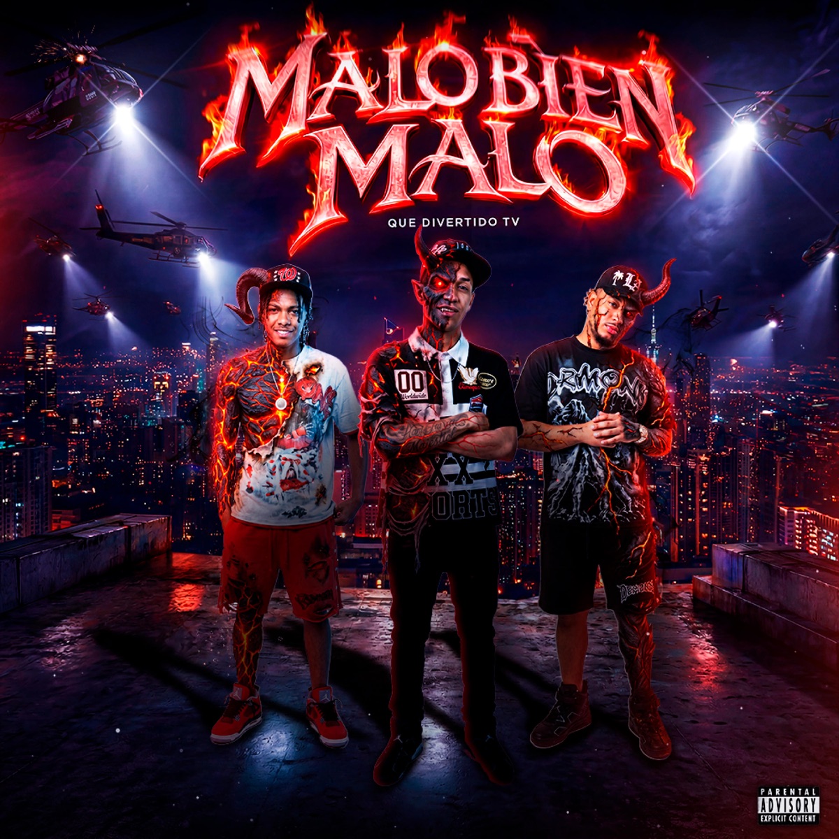 MALO BIEN MALO (feat. Pelo Fino R & El Vampy Official) - Single by Que Divertido Tv Music album cover