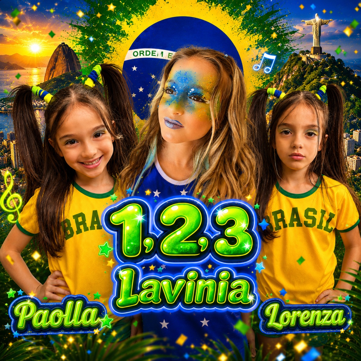 1,2,3 - Single by Lavinia Joia & Paolla e Lorenza album cover