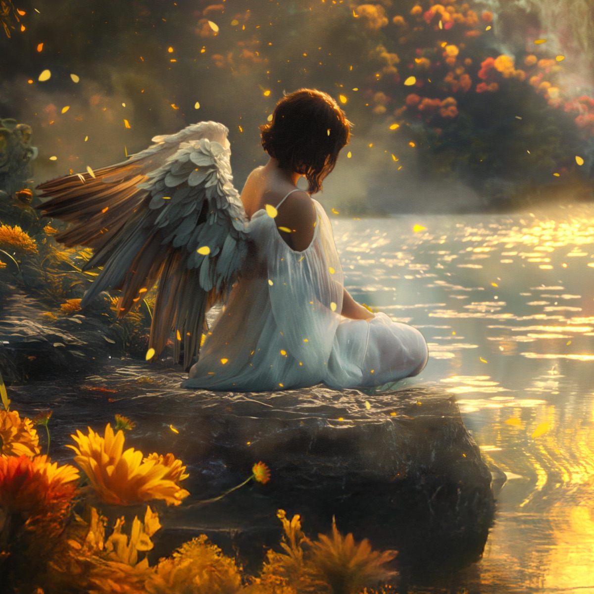 Angels by the River & Celestial Piano Reverie by Rose Wanders & Celine Celesta album cover