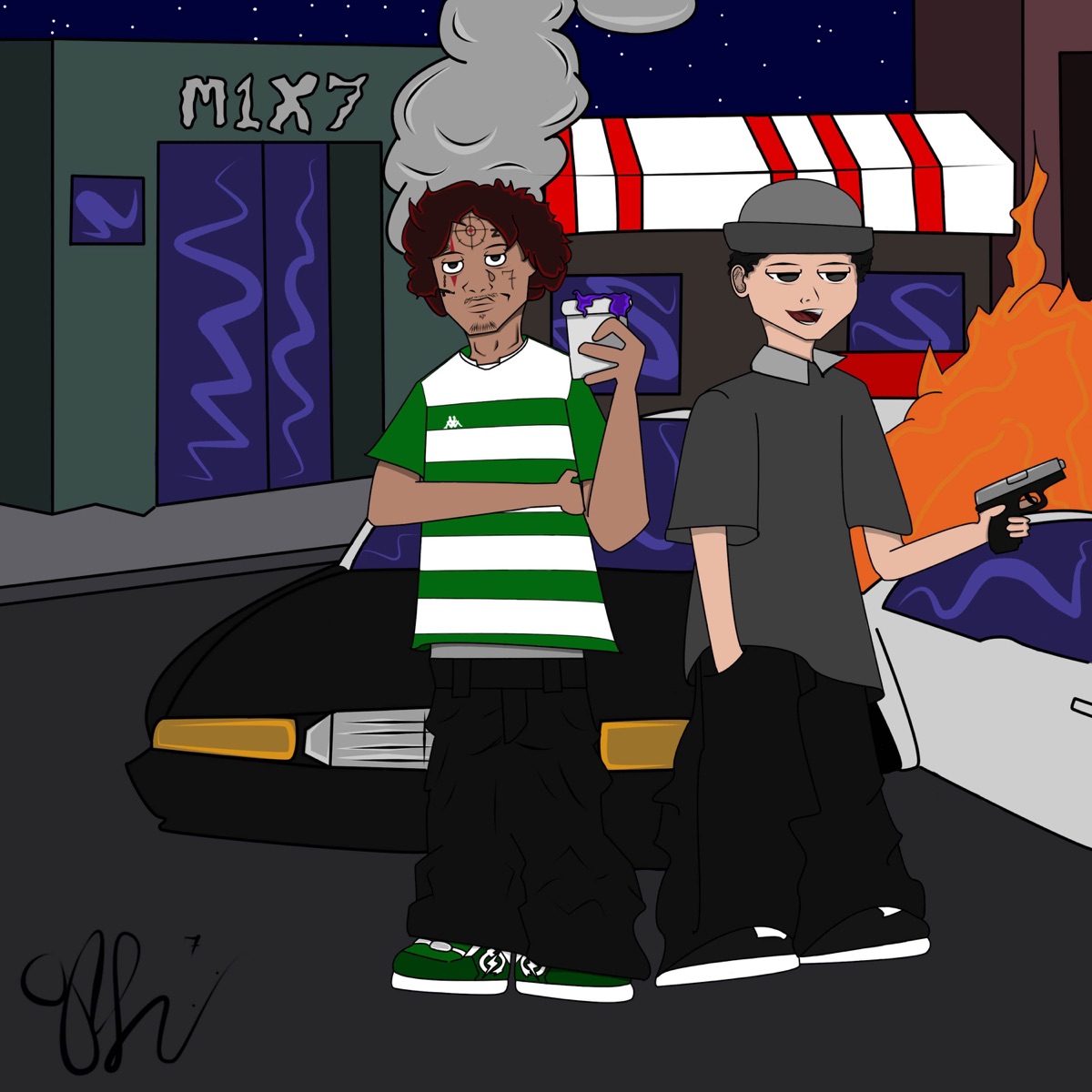 M1 X 7 (feat. PCN Boladão) - Single by Lil Zé album cover